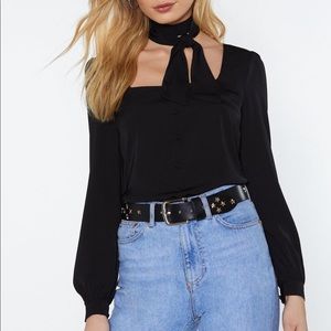 Black square neck top. Worn once.
